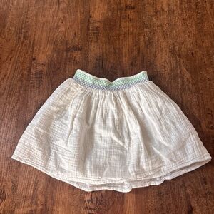 GAP Cream Gauze Skirt with Pastel Smocked Waist